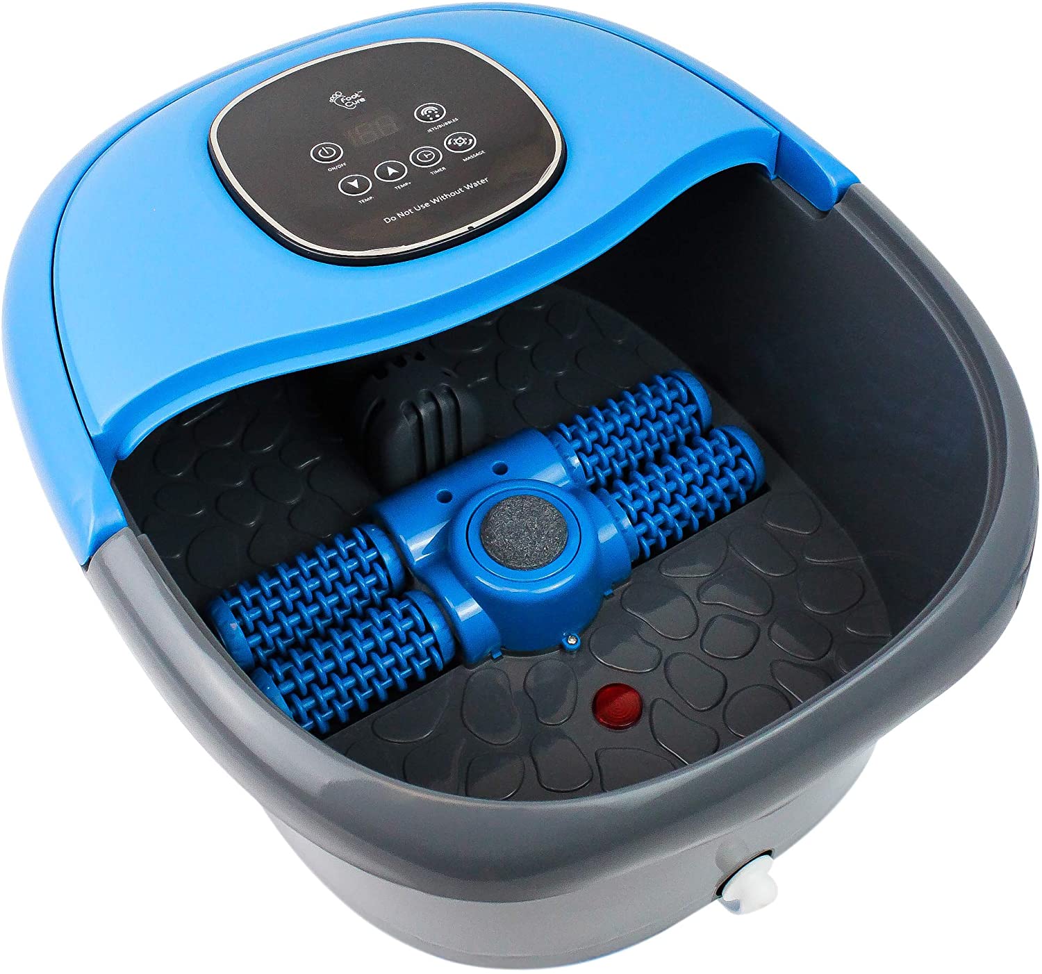 FOOT CURE Foot Spa Massager Basin – Heated Electric Foot Bath Tub with Automatic Massage Rollers & Temperature Control – Luxury Spa Treatment That Rejuvenates Tired Feet & Relieves Pain & Pressure